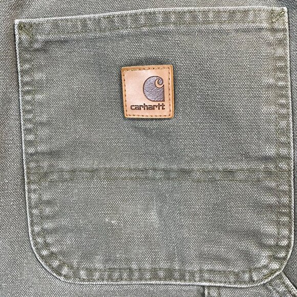 Carhartt Men's Gray Work Pants Size 42x32 Heavy Duty Cotton Canvas Relaxed Fit - Picture 5 of 9